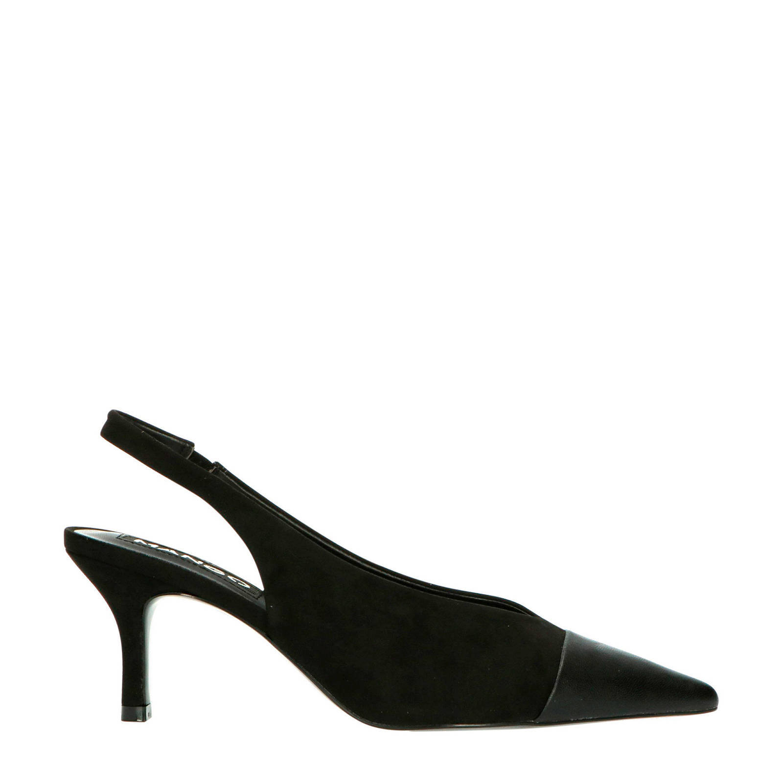 Fred de la bretoniere Slingback pump glad leer zwart - Schoenen.nl