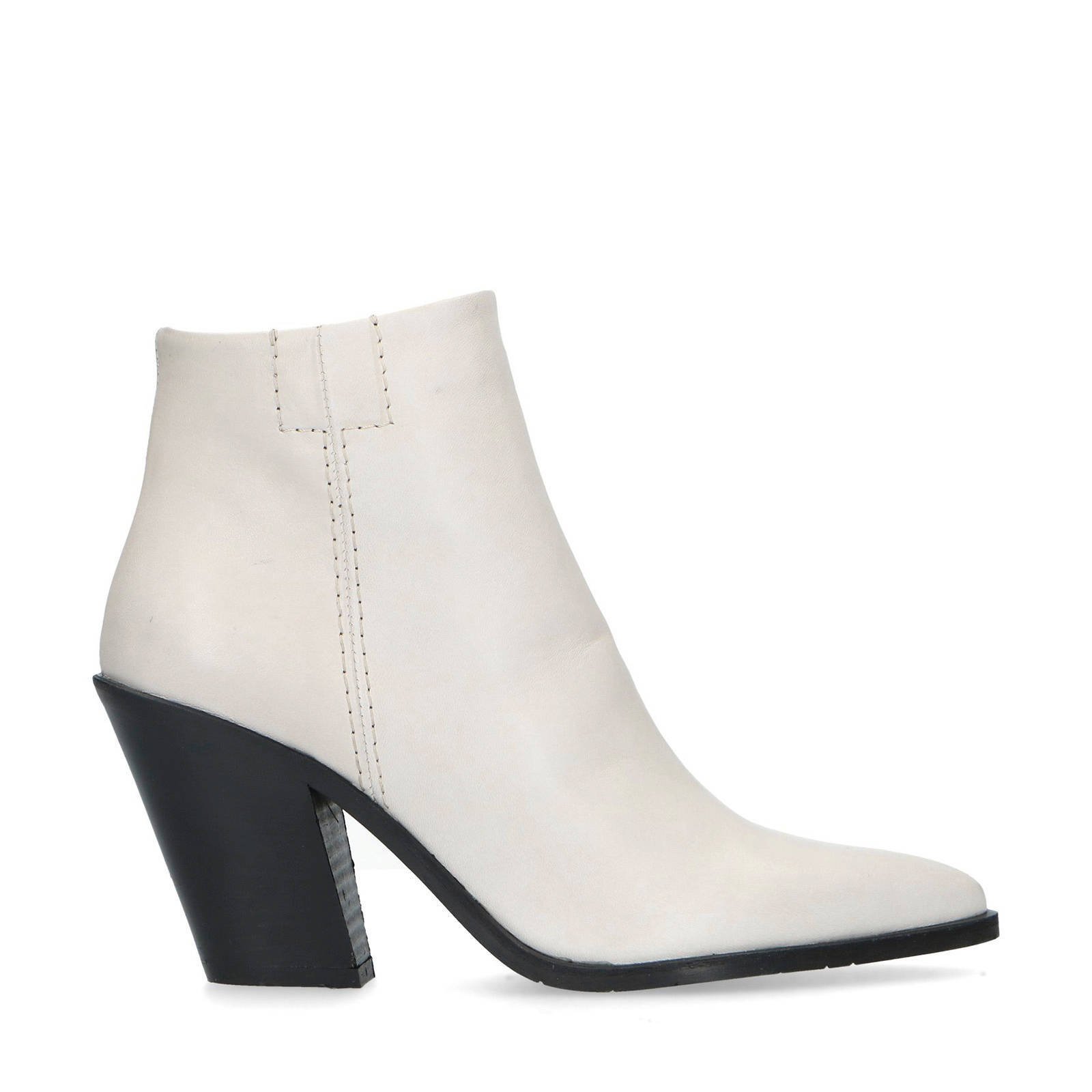 Manfield leren enkellaarzen off white | wehkamp Manfield leren enkellaarzen cognac | wehkamp