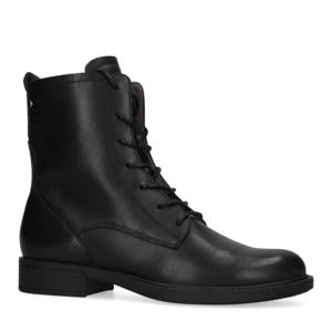 leren veterboots zwart