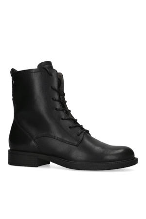 leren veterboots zwart