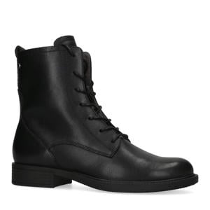 leren veterboots zwart