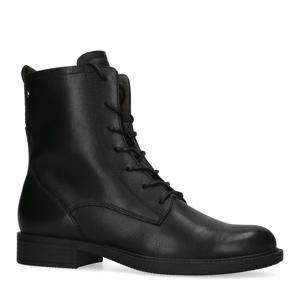 leren veterboots zwart