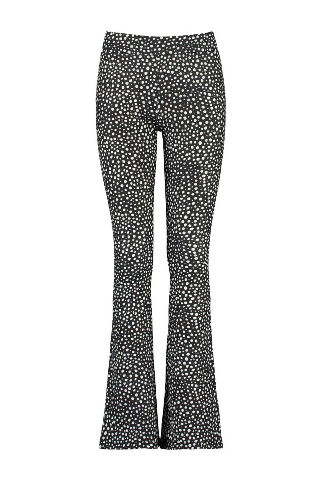 Volg ons Dij Verstelbaar CoolCat Junior flared broek Philou met stippen zwart/wit 34 inch | wehkamp