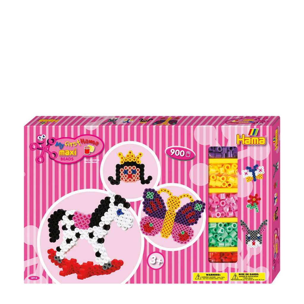 Hama strijkkralenset Maxi - Roze, 900 strijkkralen