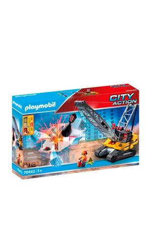 Wehkamp Playmobil City Action Kabelgraafmachine met bouwonderdeel 70442 aanbieding