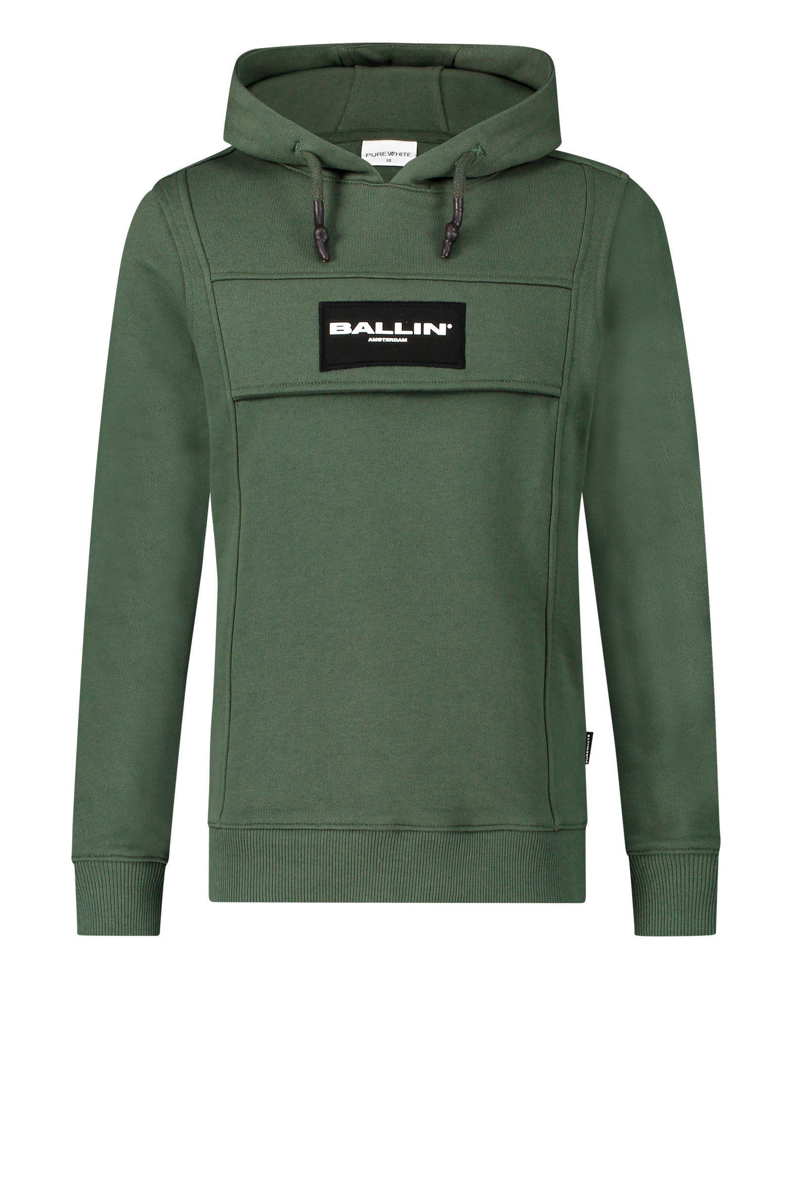 Hoodie Walker met logo zwart/army groen wehkamp Jongens Kleding Truien & Vesten Truien Sweaters 