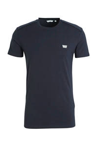 Donkerblauwe heren Antony Morato -shirt met korte mouwen en ronde hals