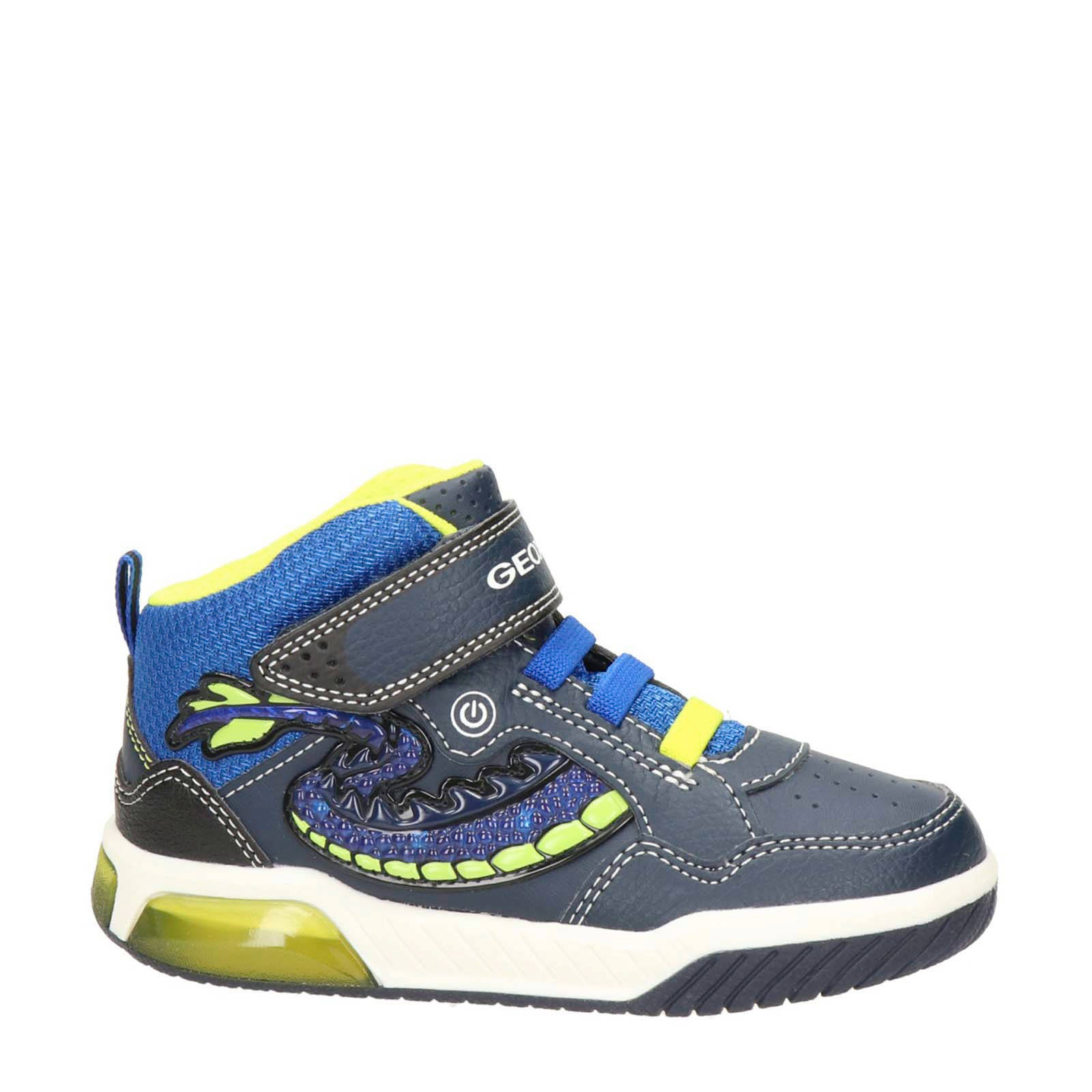 Geox Inek hoge sneakers met lichtjes blauw | wehkamp