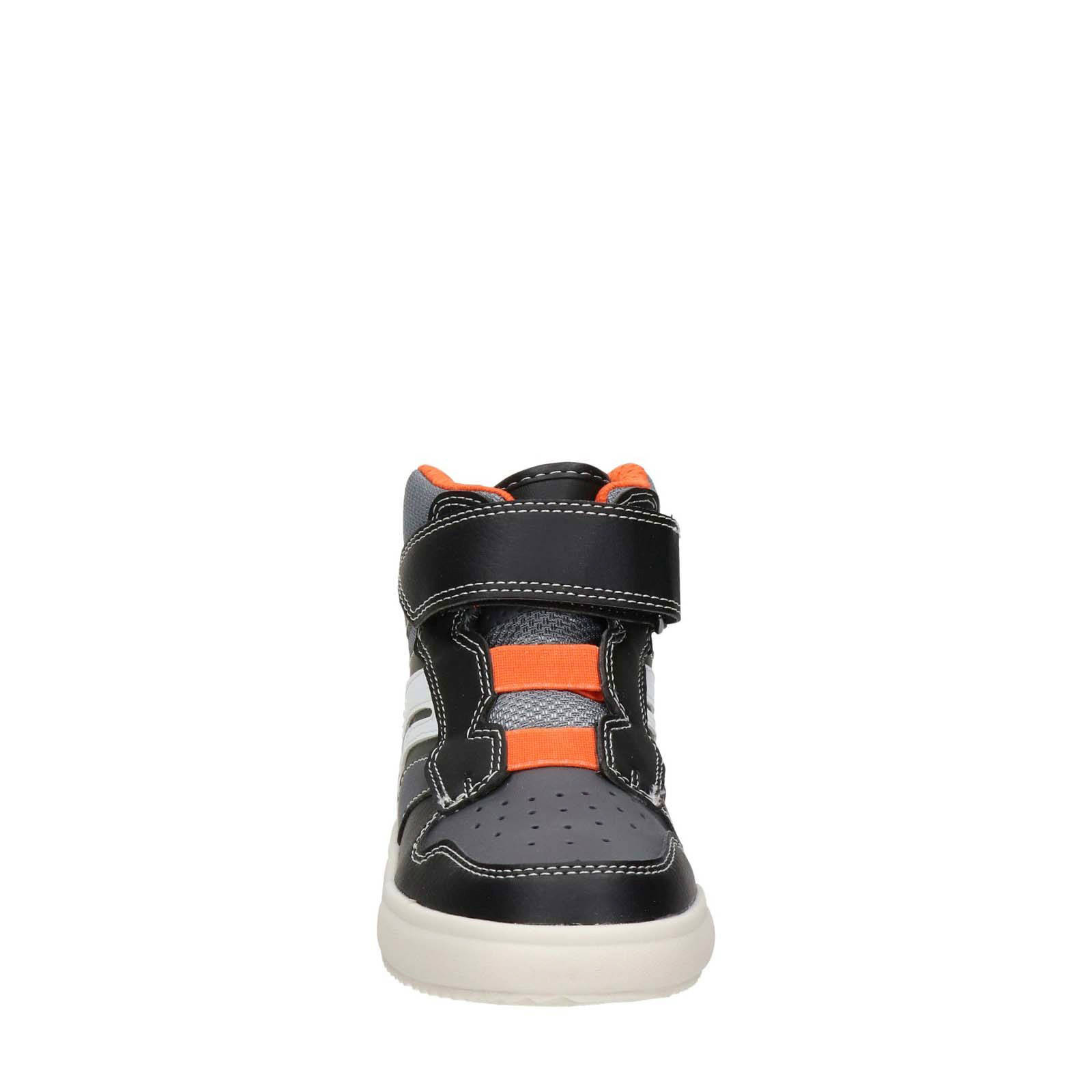 Geox Grayjay hoge sneakers met lichtjes zwart/oranje | wehkamp