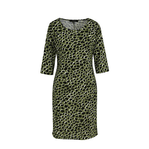 anytime jurk panterprint groen anytime jurk panterprint groen