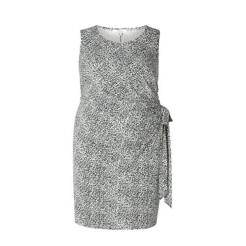 IVY BELLA jersey jurk Fabienne met panterprint grijs lichtblauw IVY BELLA jersey jurk Fabienne met panterprint grijs lichtblauw