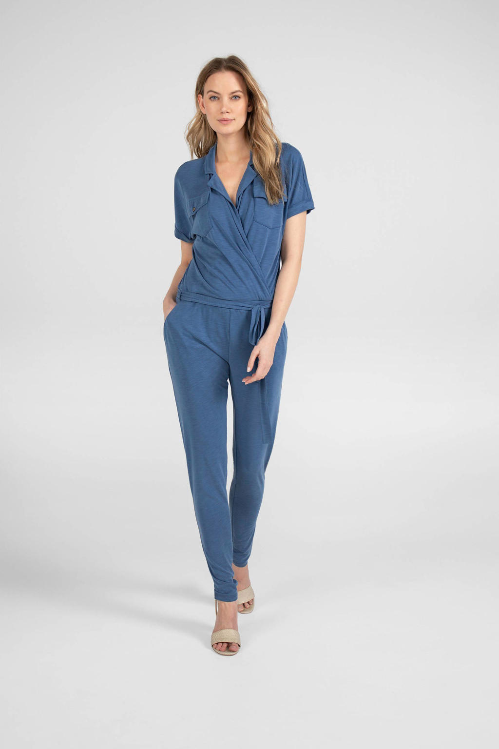 Expresso jumpsuit Ebelle blauw wehkamp