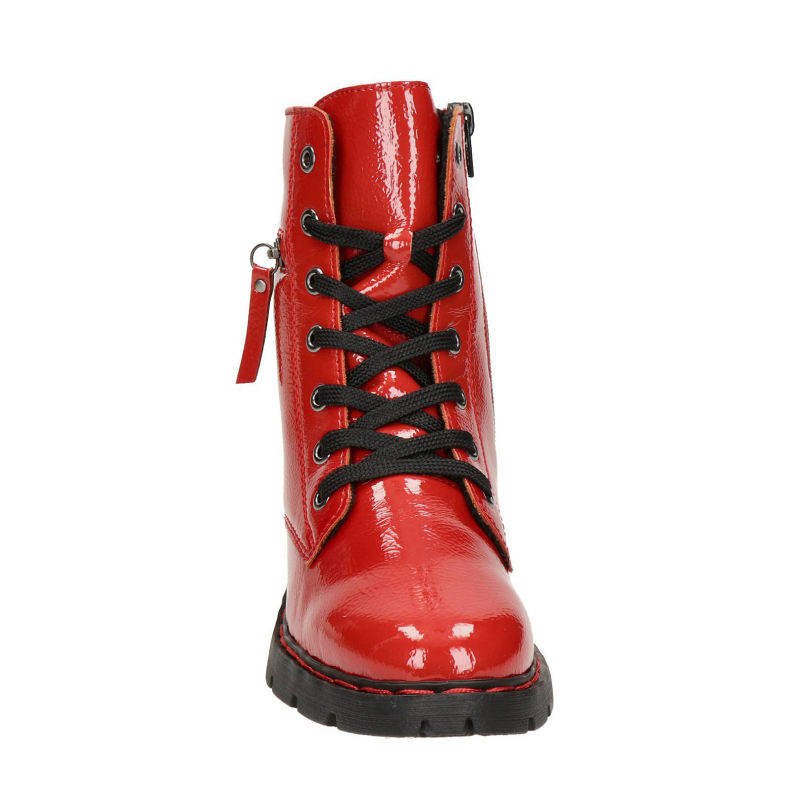 Rieker lak veterboots rood | wehkamp