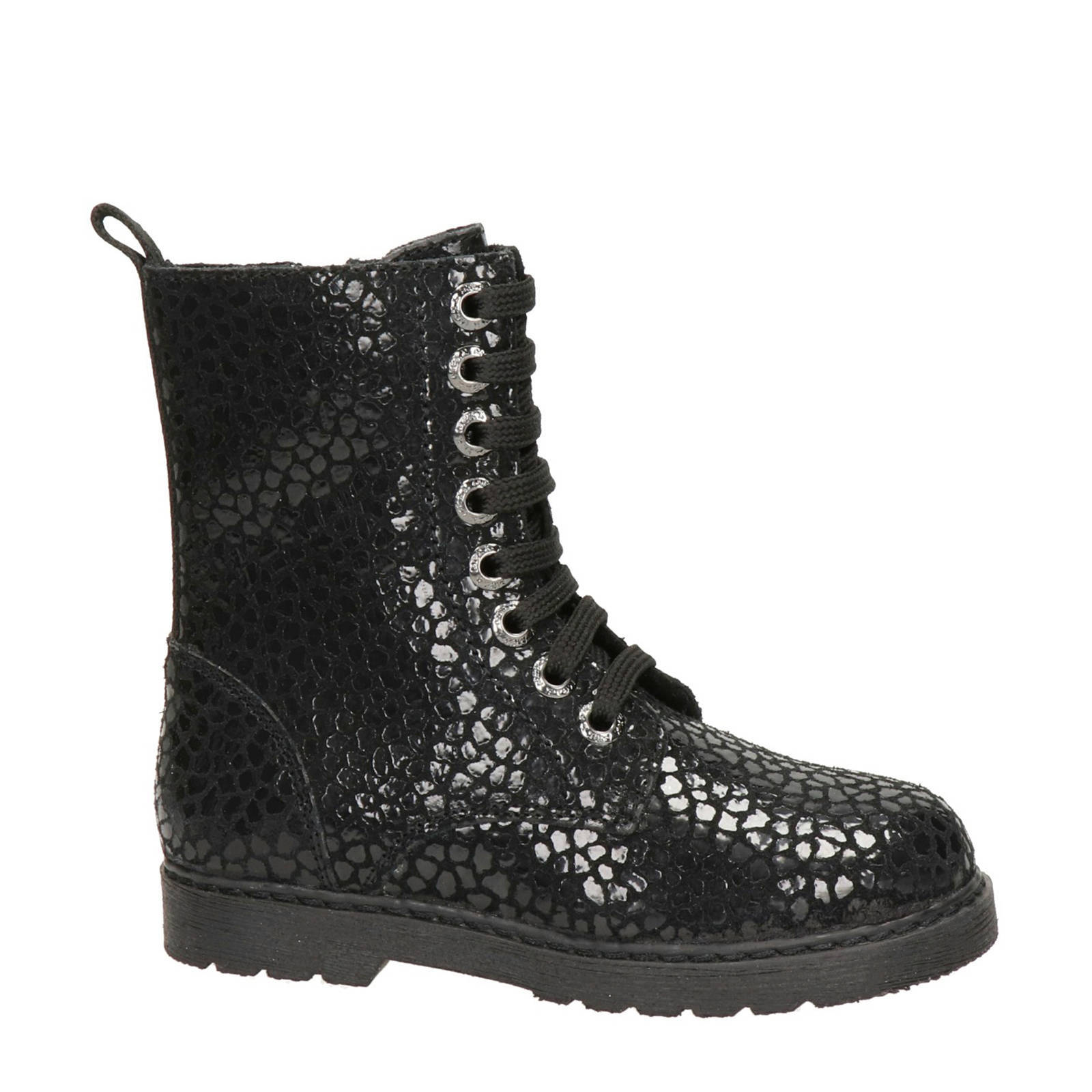 Mexx Fia veterboots met glitters zwart | wehkamp