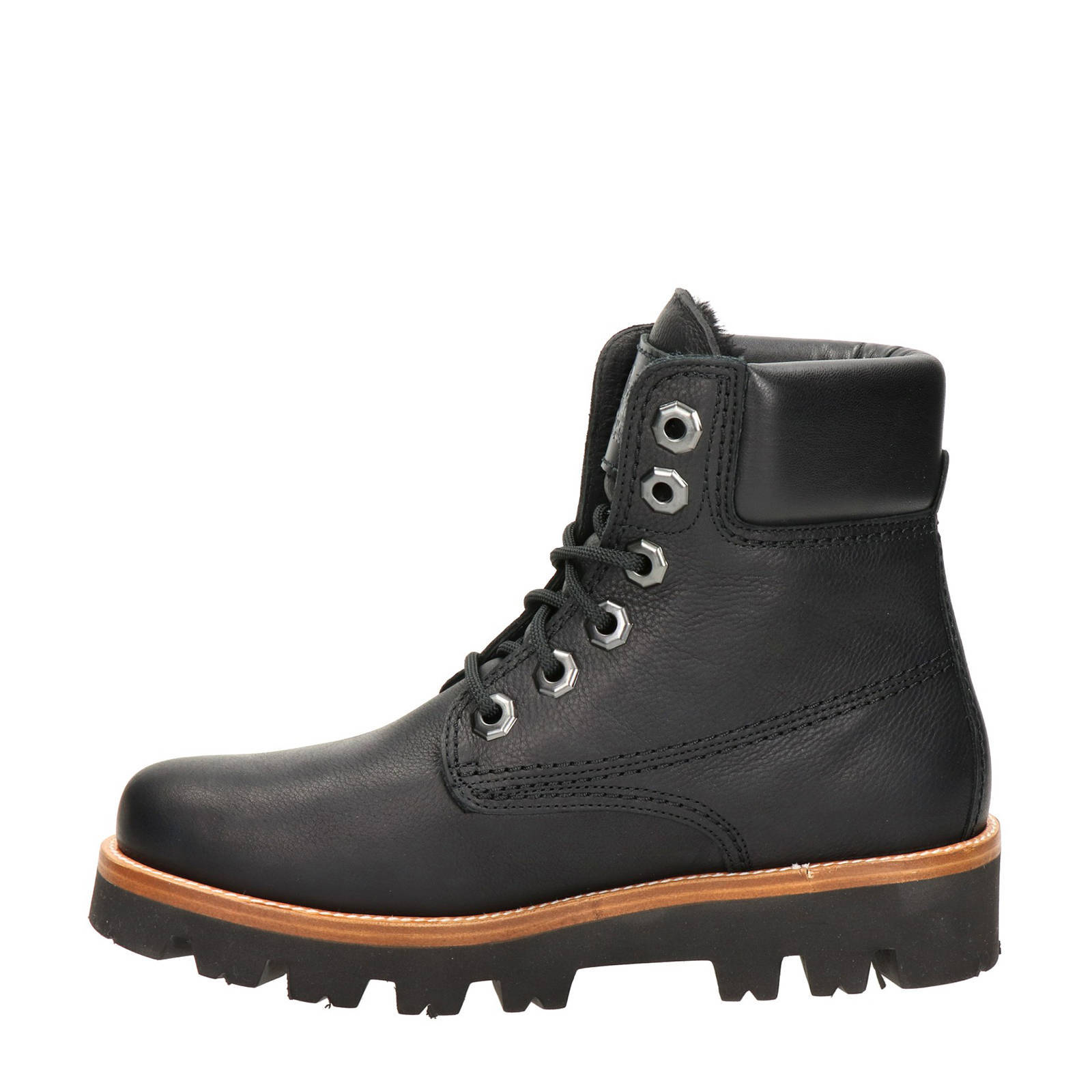 Panama Jack Moritz Igloo leren veterboots zwart | wehkamp