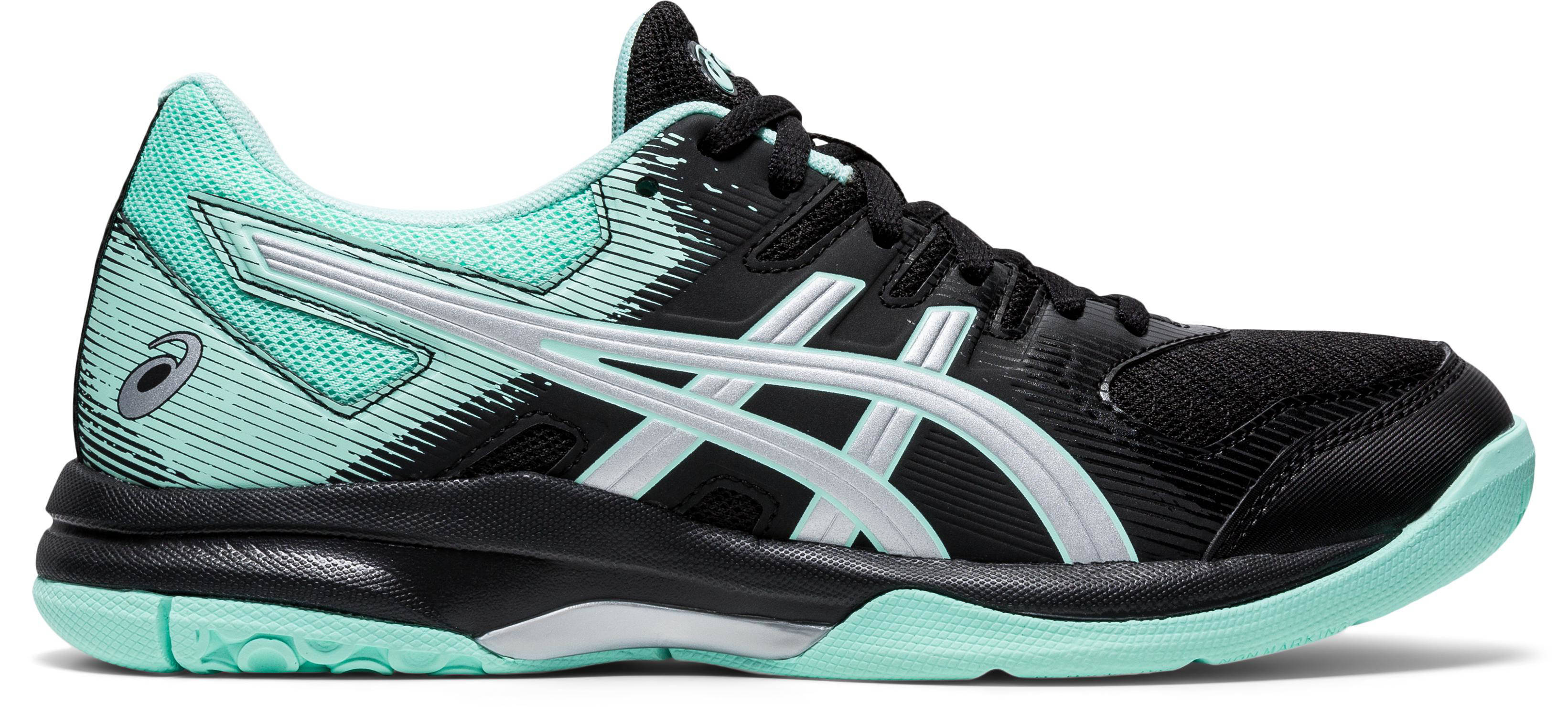 ASICS Gel-Rocket 9 zaalsportschoenen zwart/mintgroen | wehkamp