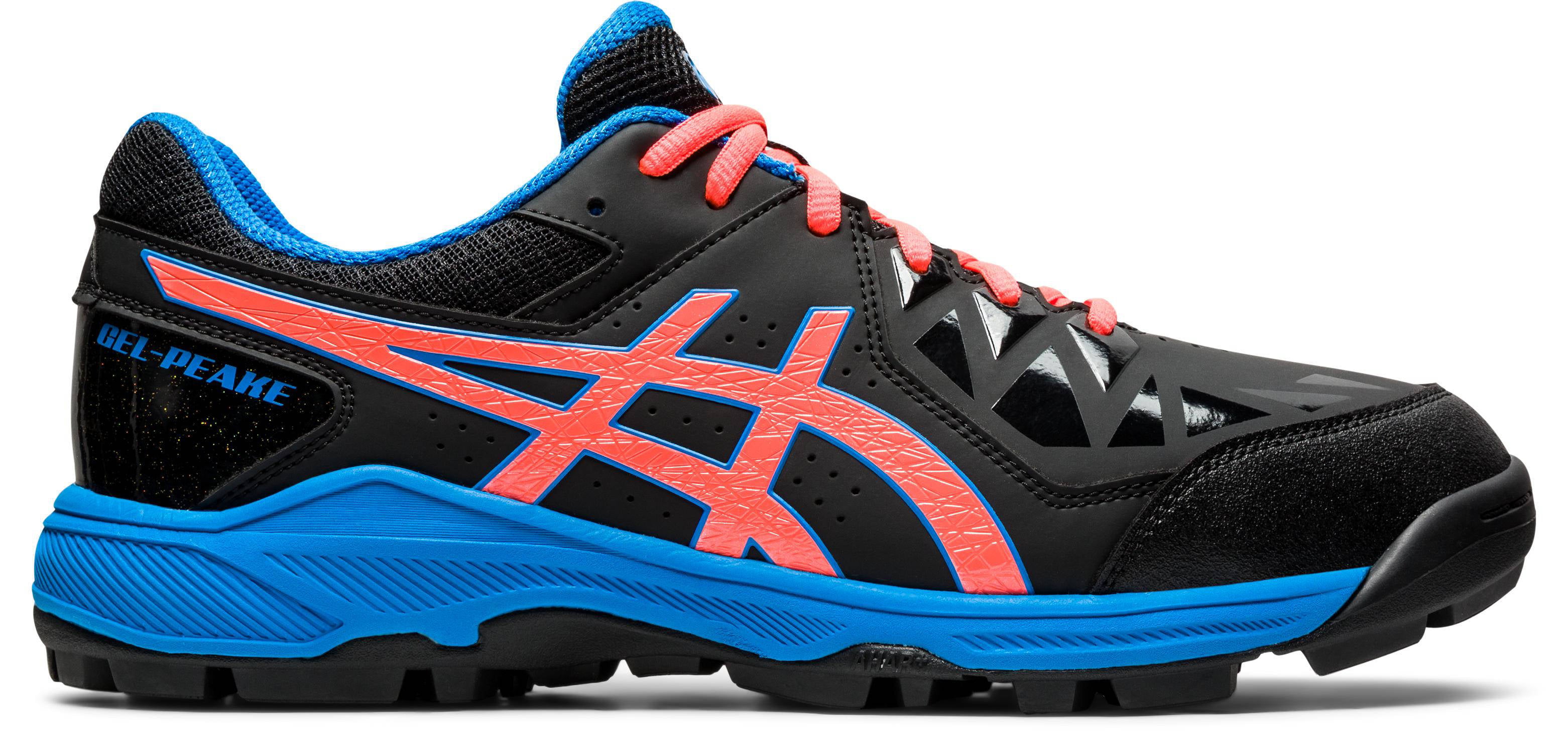 ASICS Gel-Peake GS hockeyschoenen zwart/blauw/oranje | wehkamp