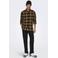 ONLY & SONS geruit slim fit overhemd ONSGUDMUND camel