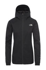 thumbnail: Zwarte dames The North Face jack Quest van polyester met logo dessin, lange mouwen, capuchon en ritssluiting