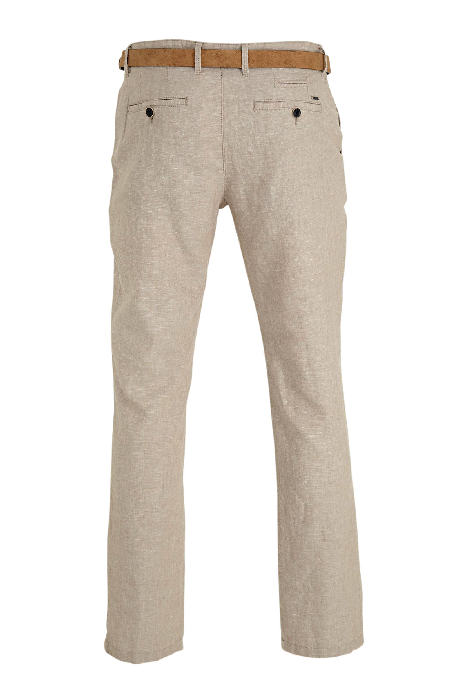 C\u0026A linnen regular fit chino beige | wehkamp