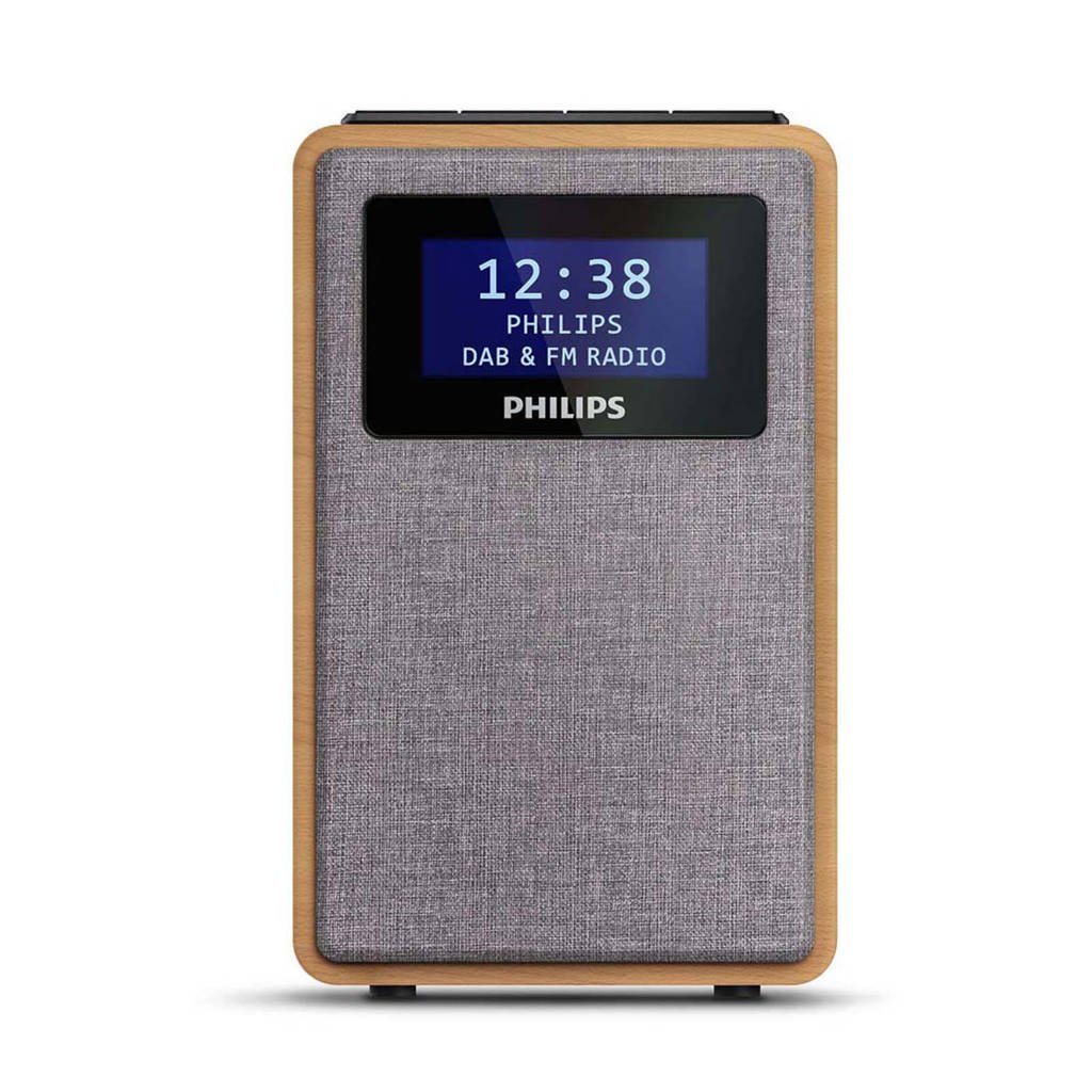 Philips TAR5005/10 DAB radio, grijs, hout