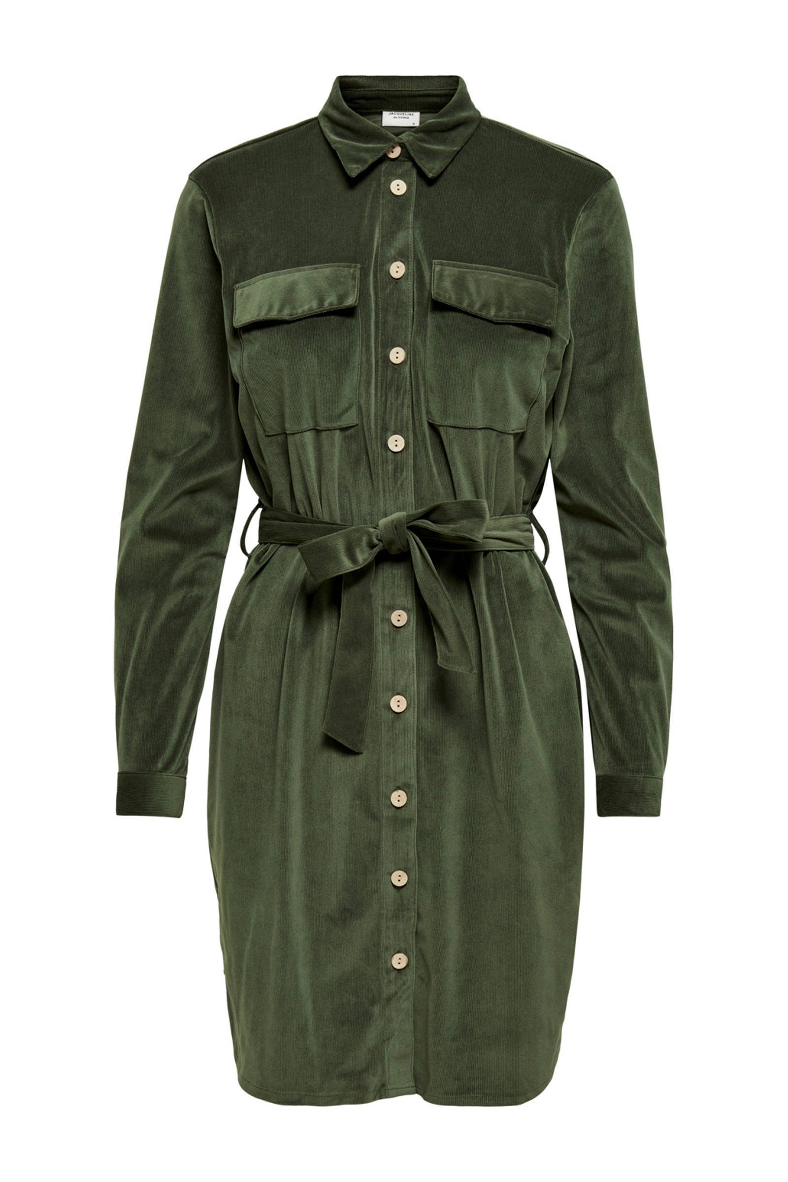 corduroy jurk groen
