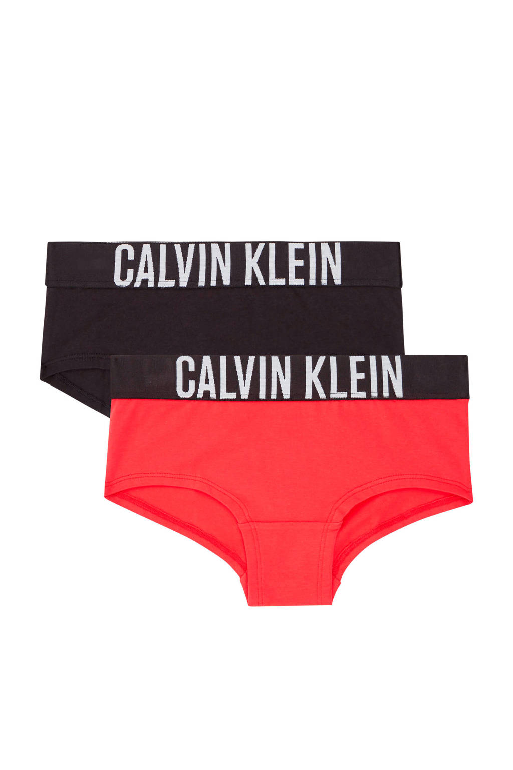CALVIN KLEIN slip - set van 2 rood/zwart/wit, Rood/zwart/wit