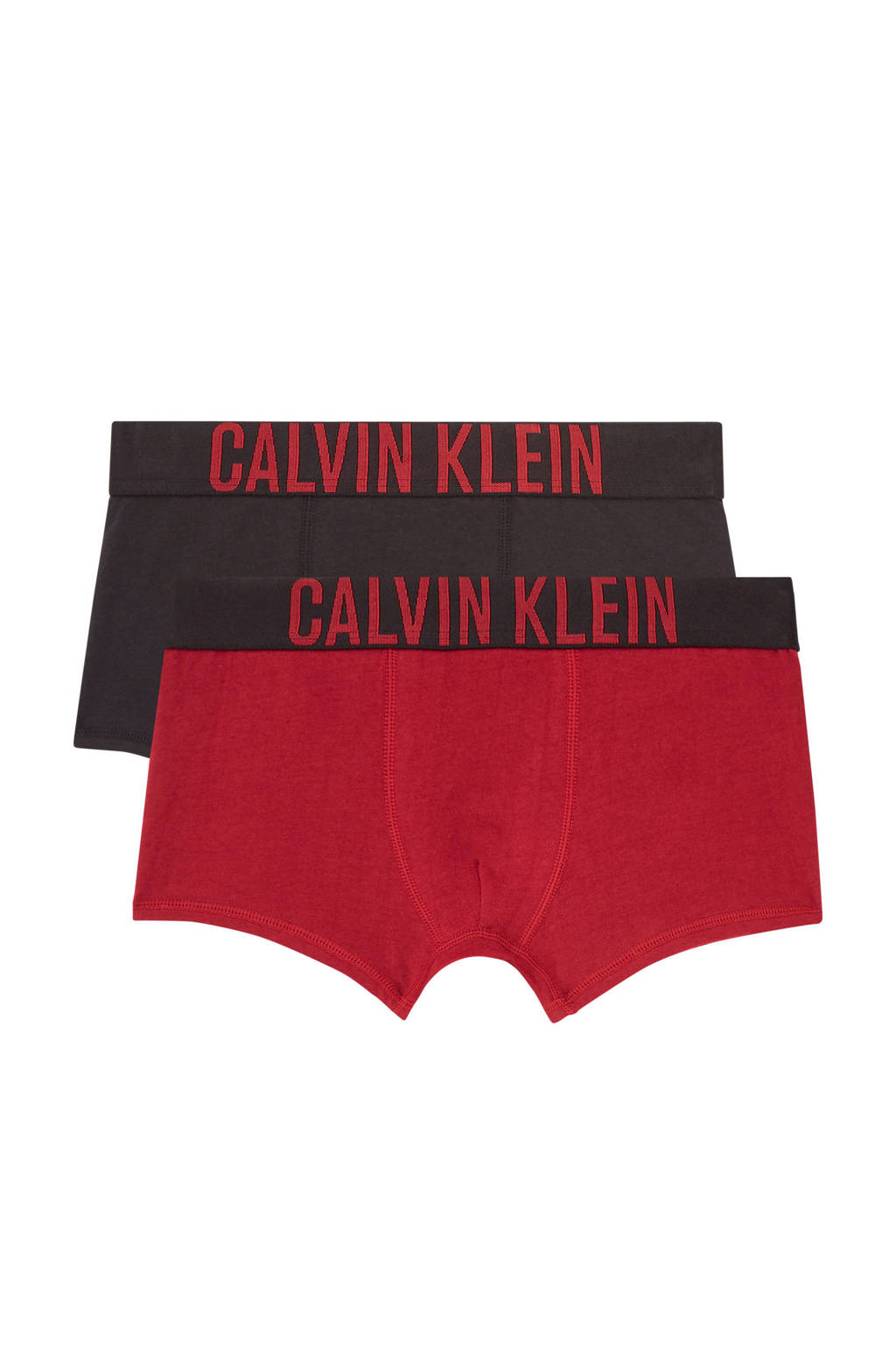 CALVIN KLEIN boxershort - set van 2 rood/zwart, Rood/zwart