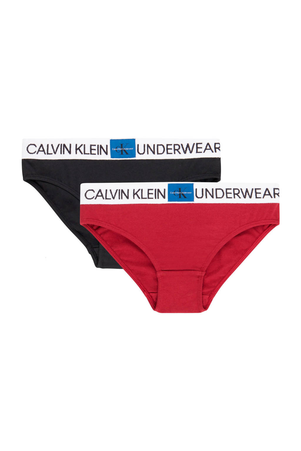 CALVIN KLEIN slip - set van 2 rood/zwart, Rood/zwart