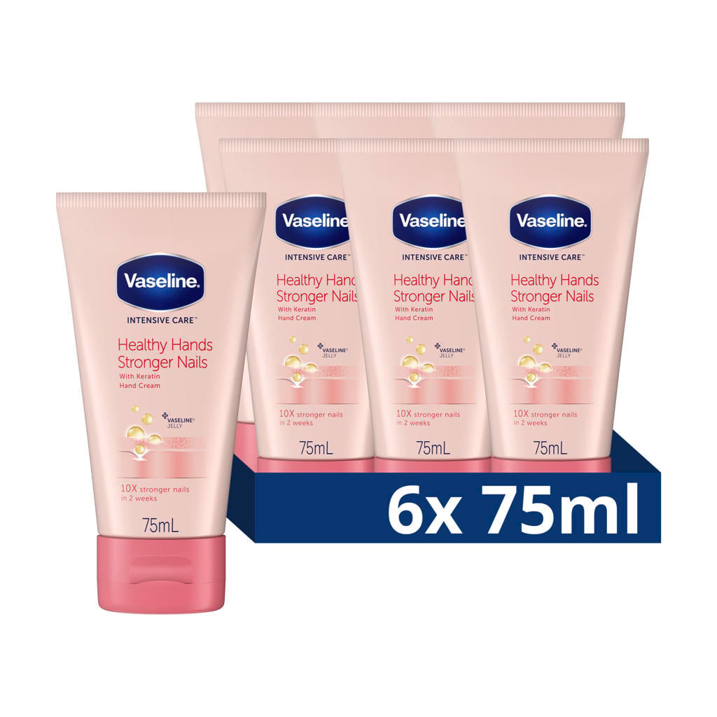 Vaseline Intensive Care Healthy Hands & Stronger Nails handcrème - 6 x 75 ml