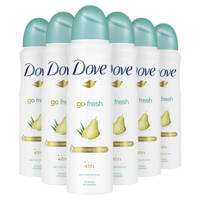 Dove Go Fresh Pear & Aloe Vera Anti-Transpirant Deodorant Spray - 6 x 150 ml - Voordeelverpakking