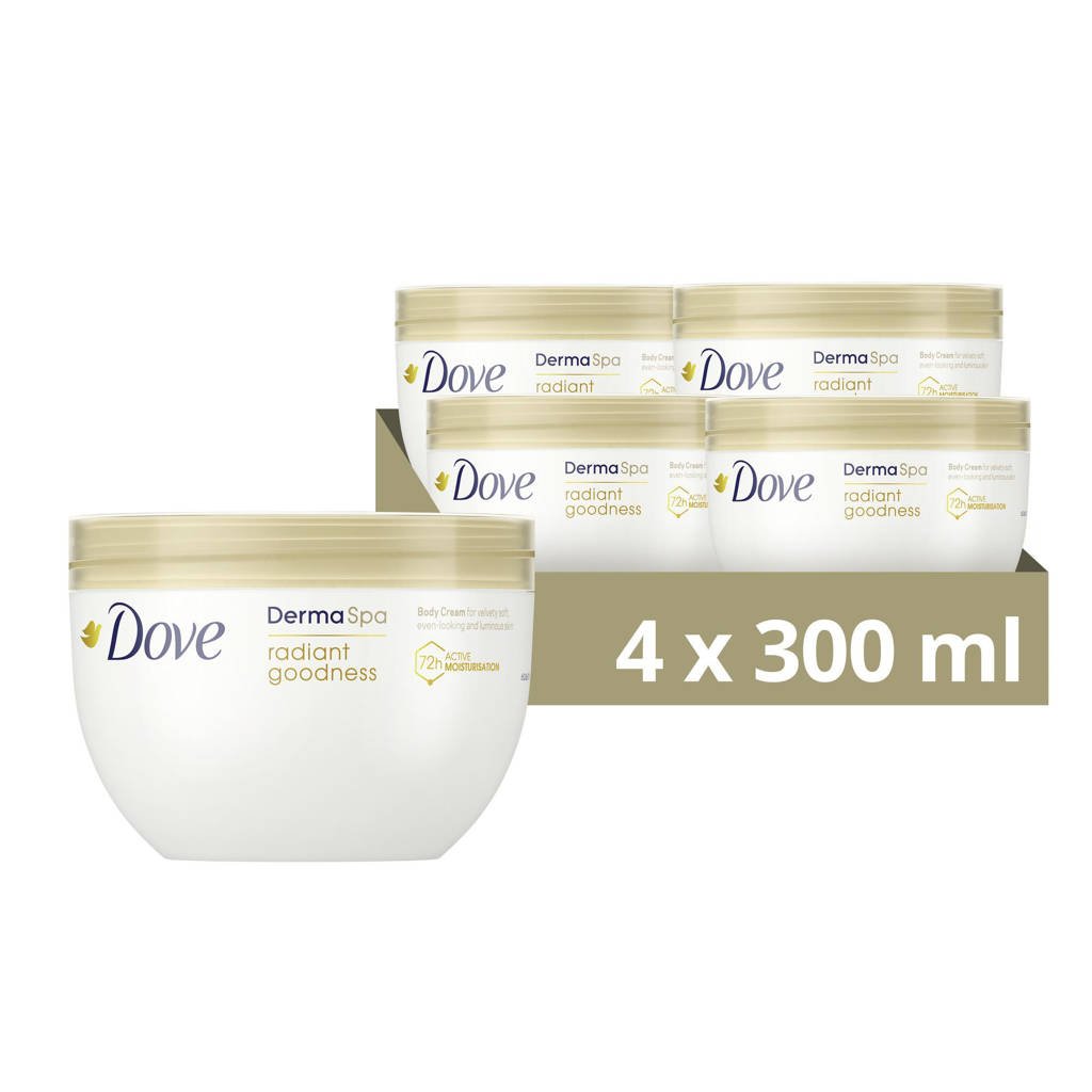 Dove DermaSpa Goodness bodycrème - 4 x 300 ml - voordeelverpakking