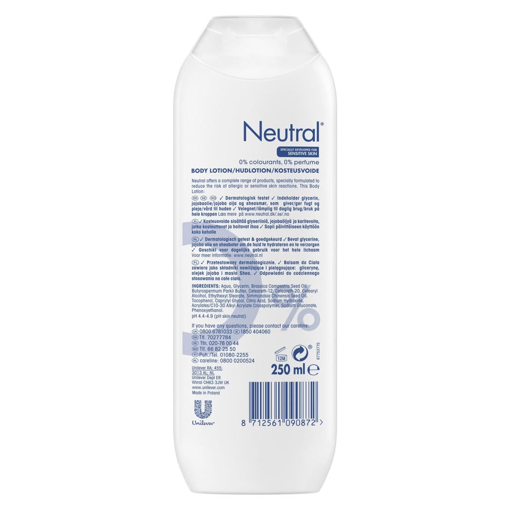 Neutral bodylotion Parfumvrij - 6 x 250 ml | wehkamp