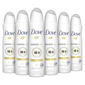 Invisible Dry Anti-Transpirant deodorant spray - 6 x 150 ml - Voordeelverpakking
