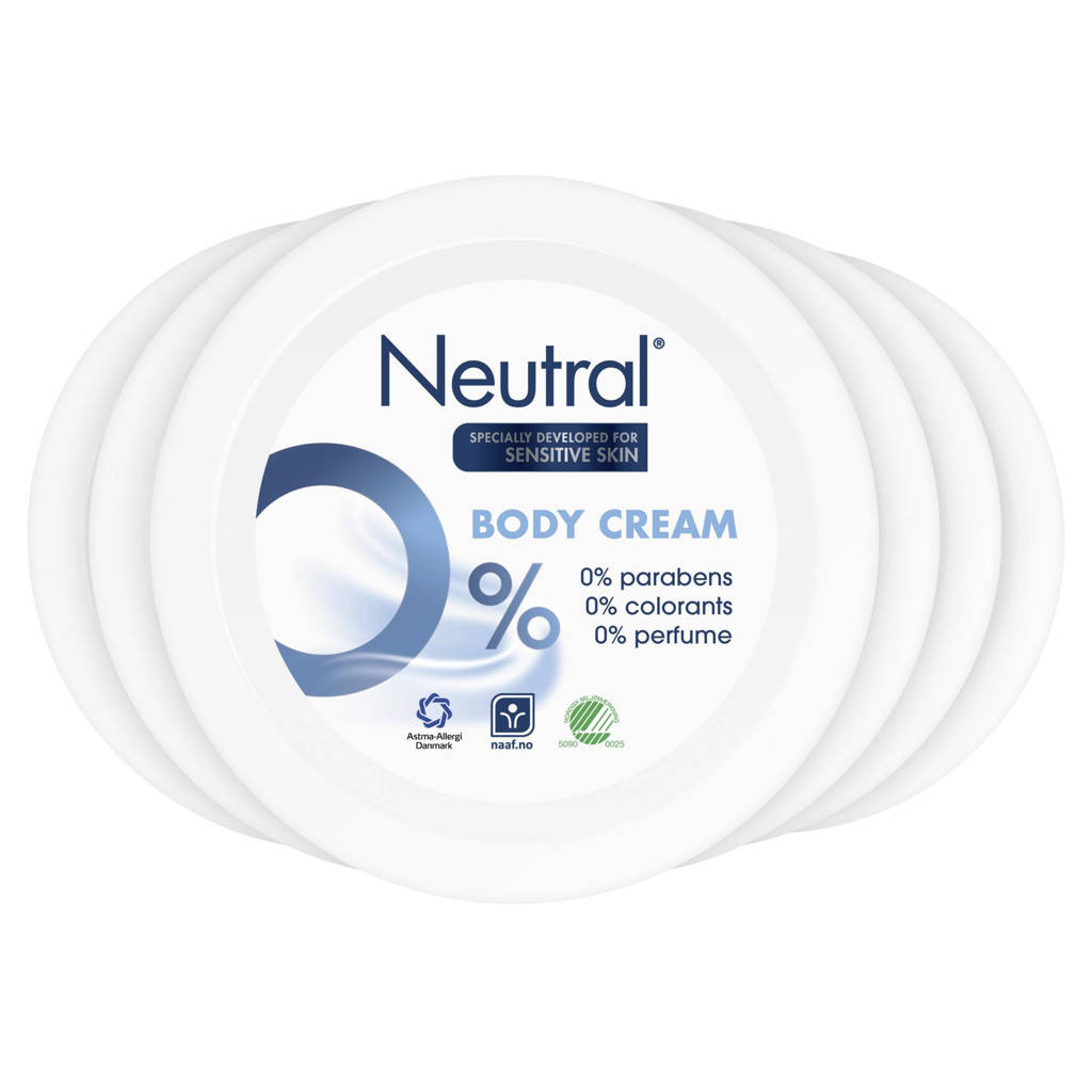 Neutral parfumvrij bodycrème - 6 x 250 ml - voordeelverpakking