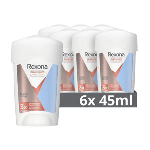 Wehkamp Rexona Women Maximum Protection Clean Scent anti-transpirant deodorant stick - 6 x 45 ml aanbieding