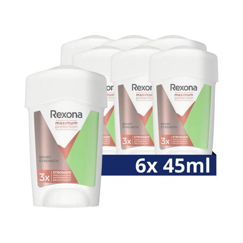 Rexona Women Maximum Protection Sport Strength Anti-Transpirant deodorant stick - 6 x 45 ml - voordeelverpakking