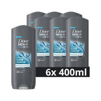 Dove Men+Care Clean Comfort douchegel - 6 x 400 ml - voordeelverpakking