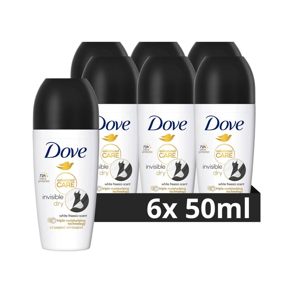 Dove Advanced Care Invisible Dry Anti Transpirant Deodorant Roller 6 X 50 Ml Wehkamp 8038