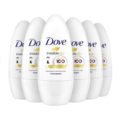 Dove Advanced Care Invisible Dry anti-transpirant deodorant roller - 6 x 50 ml