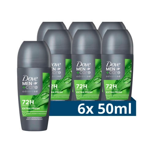 Dove Men+Care Advanced Extra Fresh anti-transpirant deodorant roller - 6 x 50 ml afbeelding