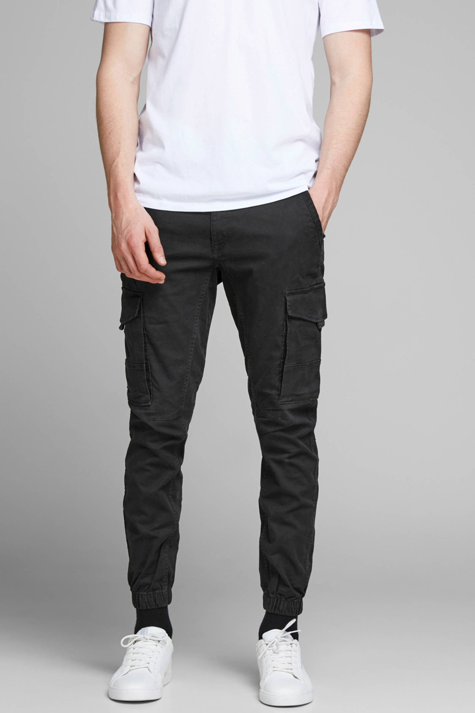 JACK \u0026 JONES JEANS INTELLIGENCE slim fit cargobroek Paul zwart | wehkamp