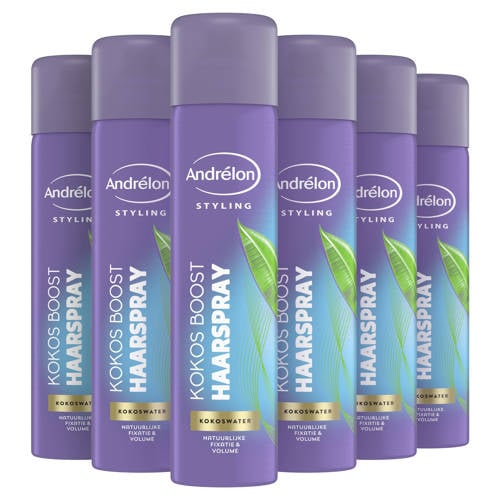 Andrelon Styling Kokosboost haarspray - 6 x 250 ml