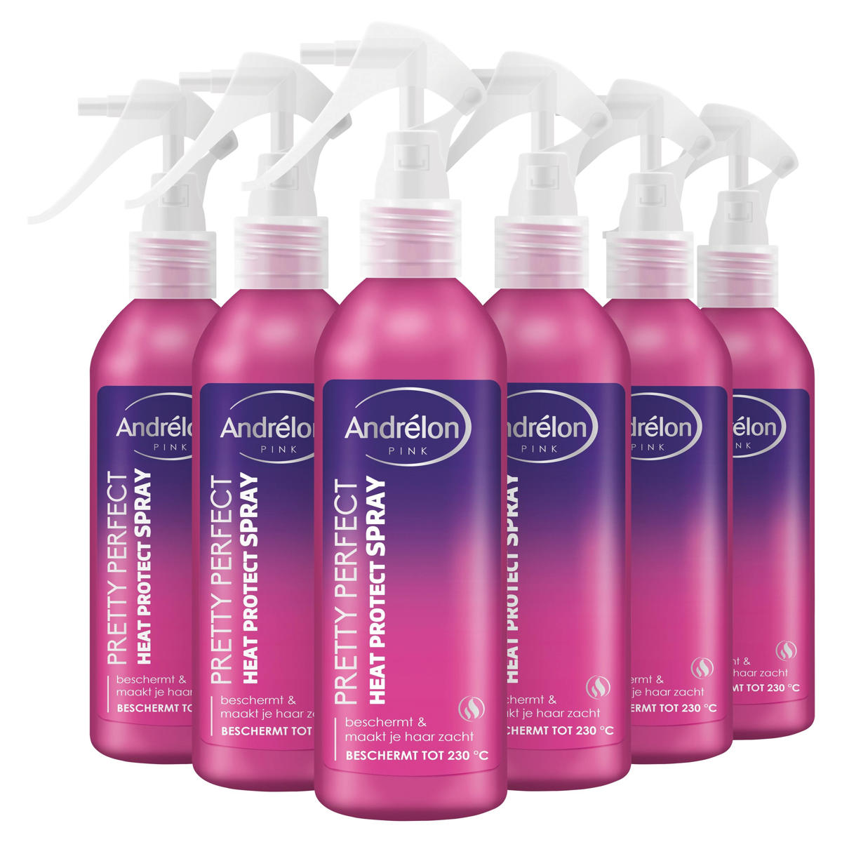 terras droefheid je bent Andrélon Pink Collection Heat Protect Spray haarspray - 6 x 200 ml | wehkamp