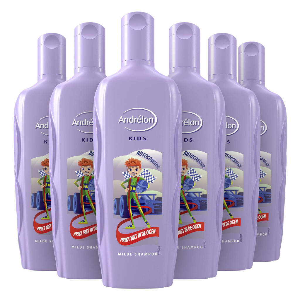 Andrelon Kids Autocoureur shampoo - 6 x 300 ml - voordeelverpakking