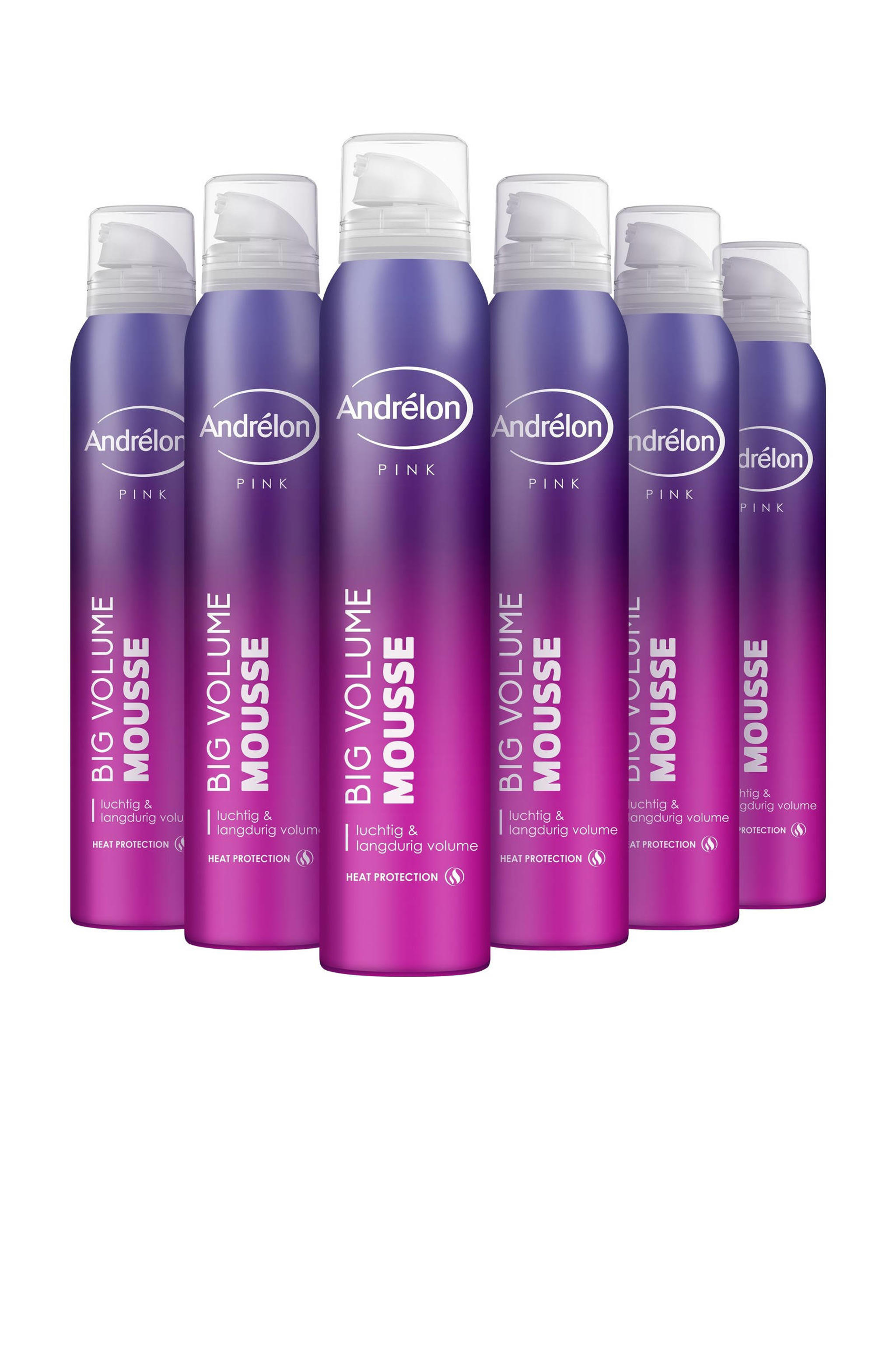 Andrélon Pink Big Volume haarmousse 6 x 200 ml wehkamp