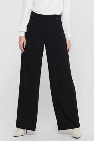 high waist wide leg broek JDYGEGGO zwart