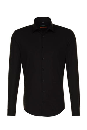 slim fit overhemd zwart