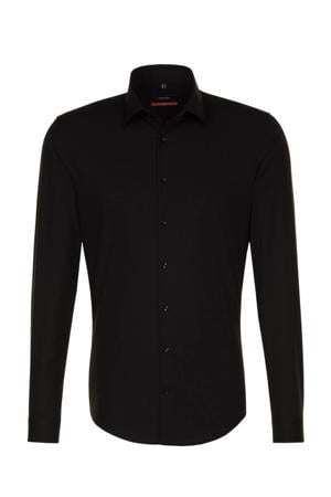slim fit overhemd zwart
