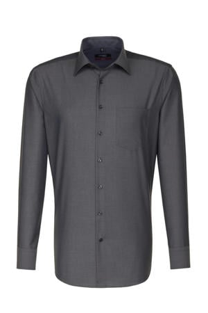 regular fit overhemd grijs